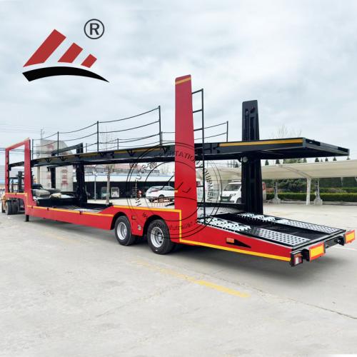 Screw type lifting 8 seats car carrier trailer for Russia