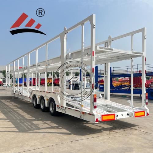 3 axles hydraulic cylinder car carrier semi trailer 